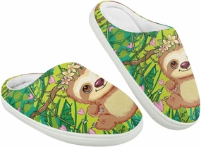 Plush Slippers for Kids Winter Warm Cozy Fuzzy Non-Slip Cotton Breathable House Slippers for Toddler Boys Girls US 9-15