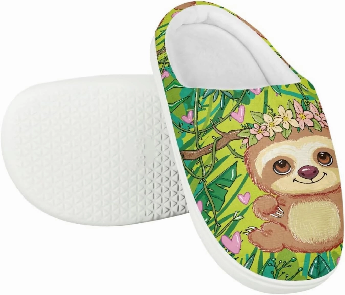Plush Slippers for Kids Winter Warm Cozy Fuzzy Non-Slip Cotton Breathable House Slippers for Toddler Boys Girls US 9-15