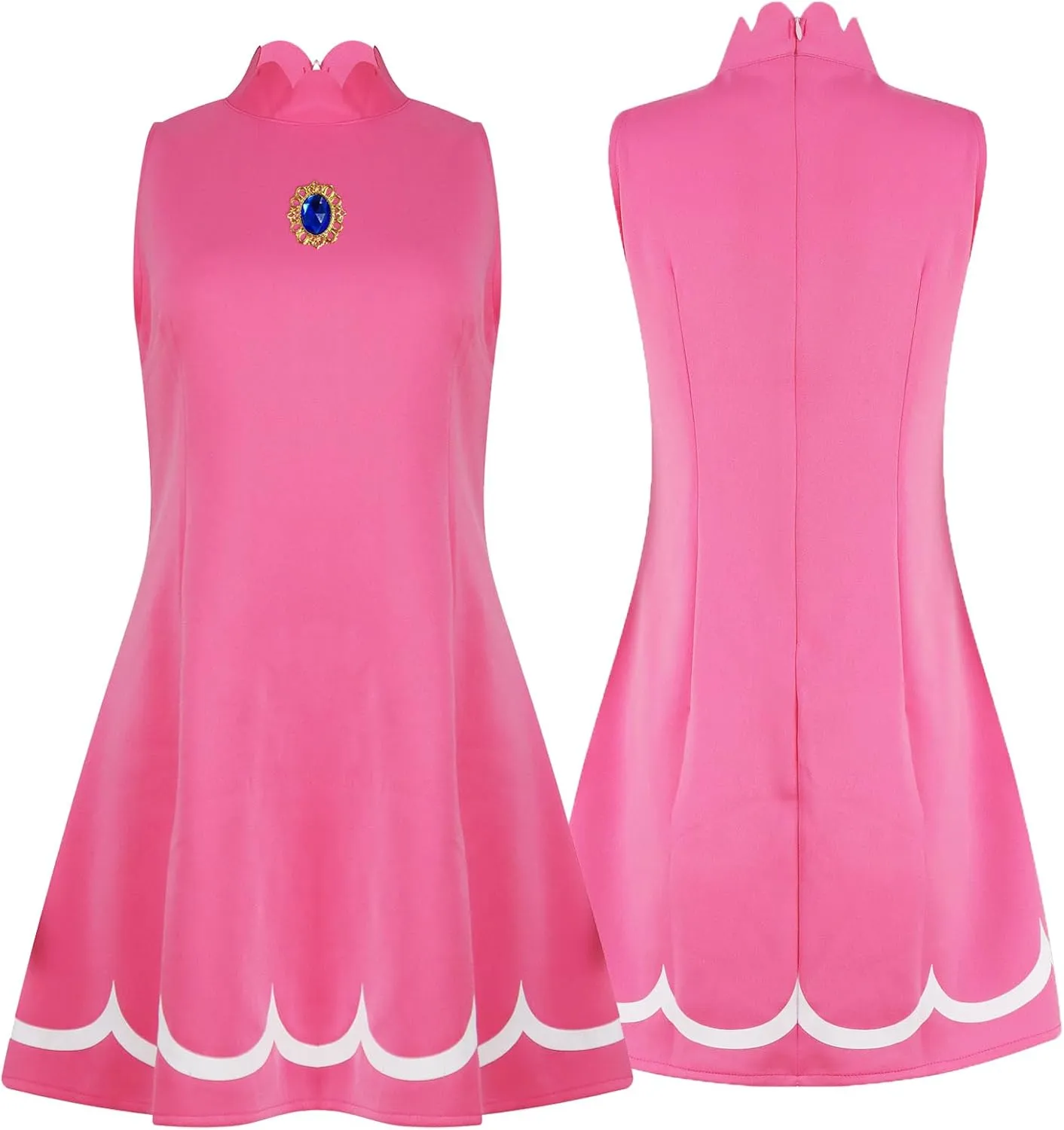 Poboola Women's Halloween Costume Princess Short Sleeve Tennis Sleeveless Cosplay Dress Classic Sport Outfit for Women