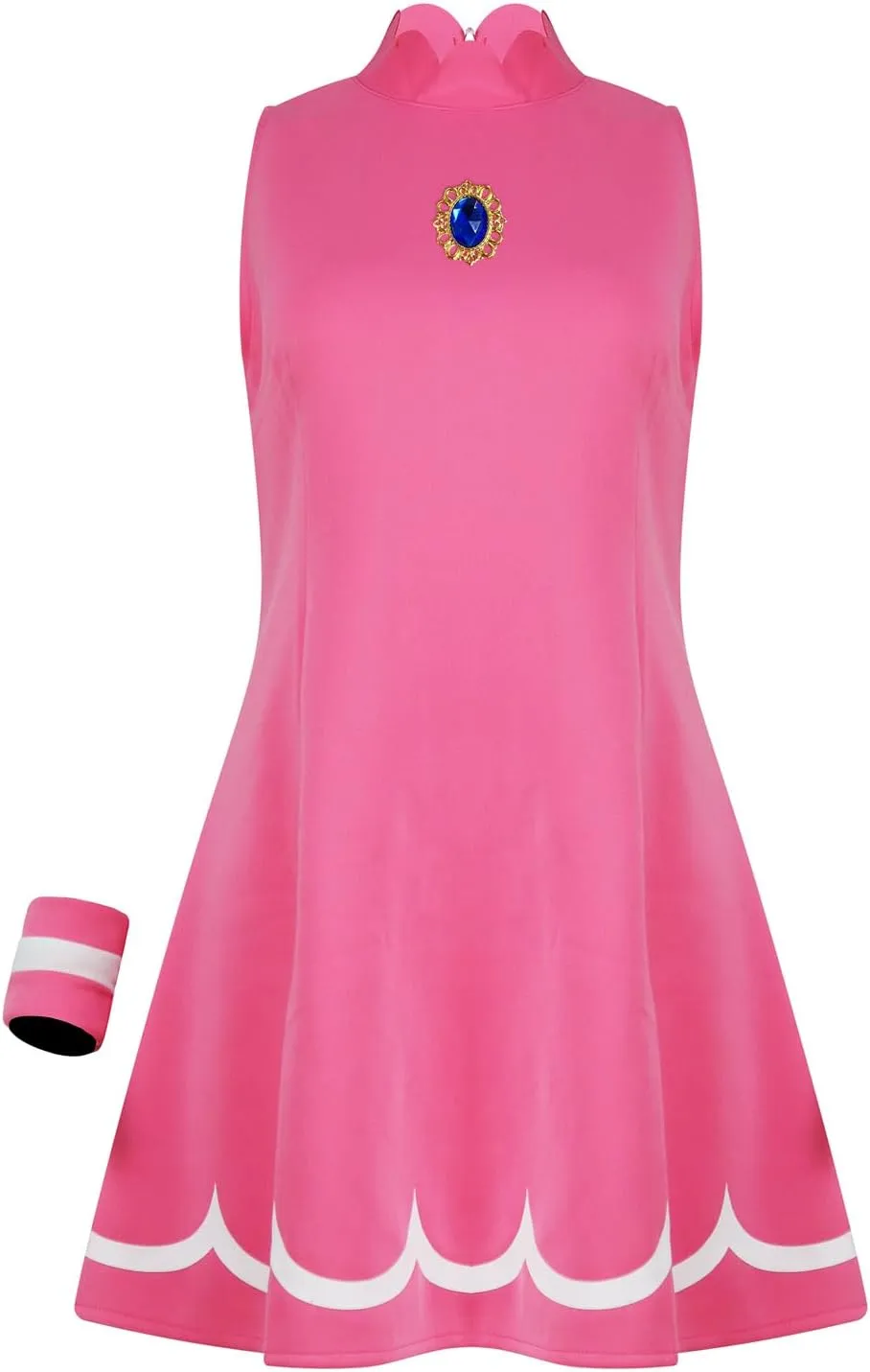 Poboola Women's Halloween Costume Princess Short Sleeve Tennis Sleeveless Cosplay Dress Classic Sport Outfit for Women