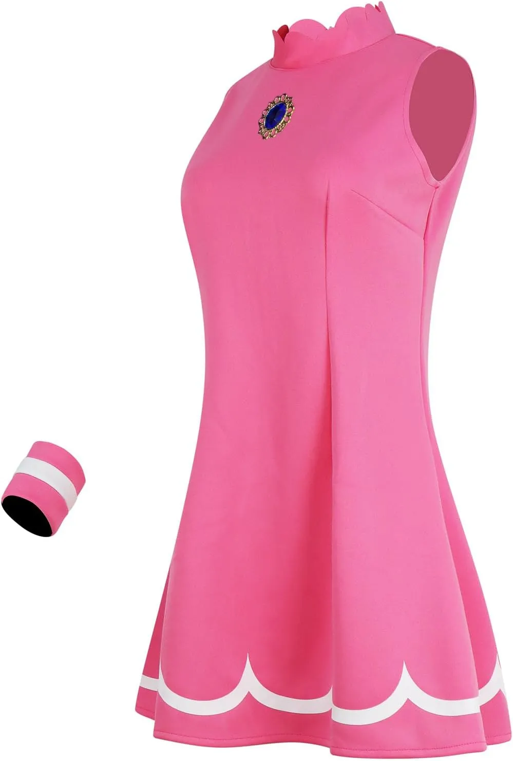 Poboola Women's Halloween Costume Princess Short Sleeve Tennis Sleeveless Cosplay Dress Classic Sport Outfit for Women