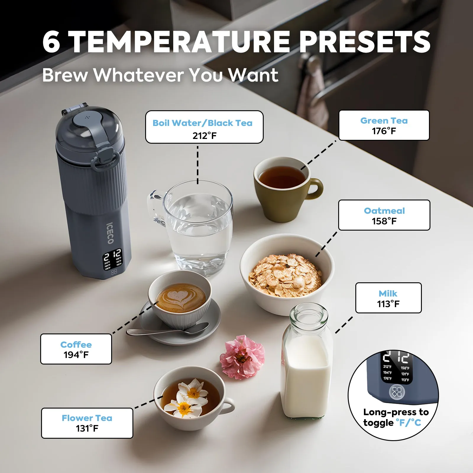 Portable Electric Kettle 12V/24V for Car Use | ICECO