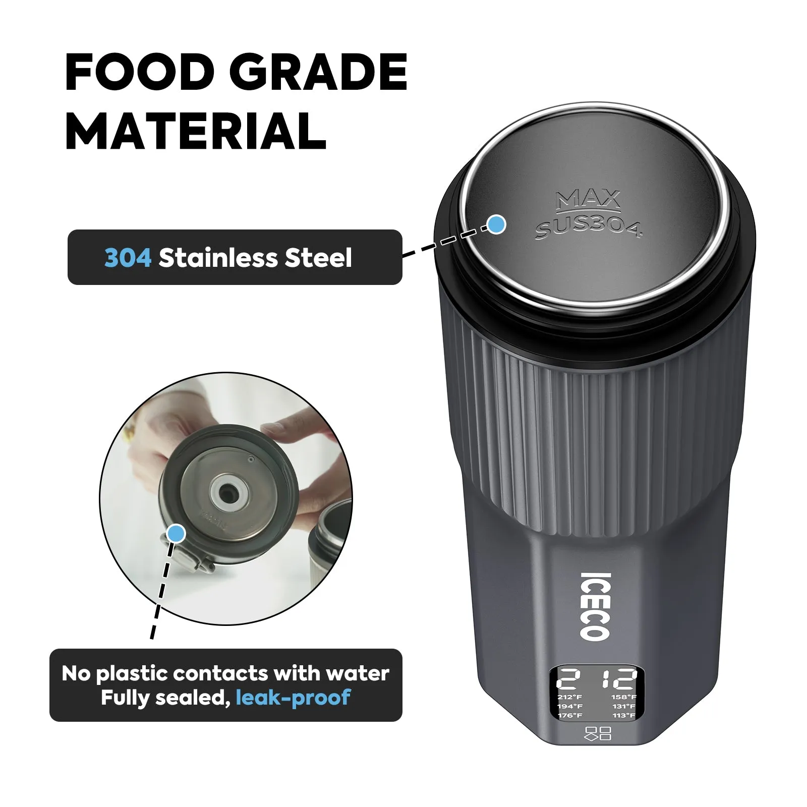 Portable Electric Kettle 12V/24V for Car Use | ICECO