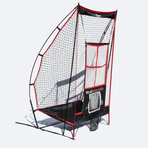 Portable Football Kicking Net with Longsnapper Target, 4 Punting Targets, Ball Catch System, Sets Up in Minutes, No Tools Required with Travel Bag