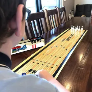 Portable Mini Bowling Game - Indoor Use, Office Fun, Family Interaction, Travel, and Sports - Compact Tabletop Bowling Set