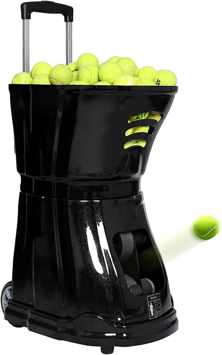 Portable Tennis Ball Tosser, Tennis Ball Machine Automatic Ball Launcher, Intelligent Integrated Training Partner, Multifunction Training Modes, 150 Large Capacity, for Adults Children