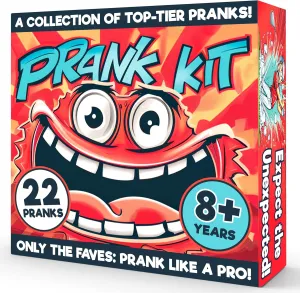Prank Kit for Teens and Adults | Fart Spray, Cricket Noise Maker and Over 20 Prank Stuff | Prank Toys Pack Set Box for Gifts for Kids