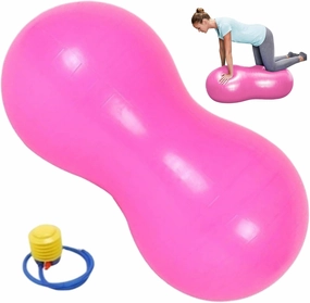 Pregnancy Ball,Peanut Ball, Anti Burst Thicken PVC Peanut Exercise Ball, 35.4x17.7 Balance Ball with a Air Pump, Portable Peanut Ball for Kids Therapy Pregnancy Yoga, Gym, Style 2