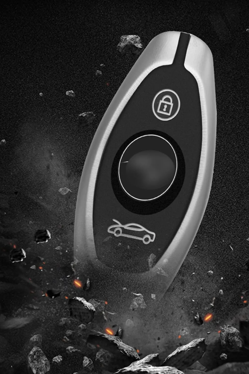 Premium Aluminum Alloy Key Fob Cover Case for Mclaren 675LT 625C 600LT 570GT 720S With Key Chain Red
