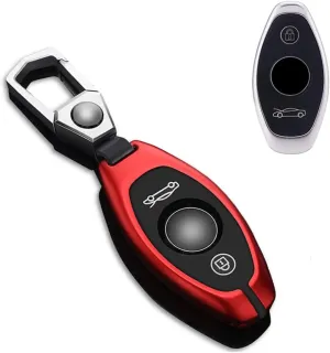 Premium Aluminum Alloy Key Fob Cover Case for Mclaren 675LT 625C 600LT 570GT 720S With Key Chain Red
