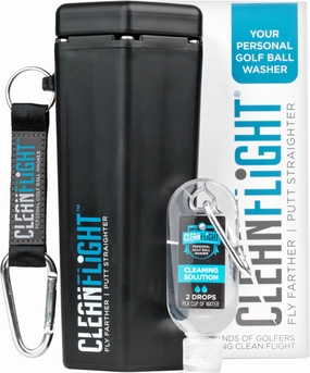 Premium Golf Ball Washer - Portable Cleaner for Golf Bag or Cart - Best Golf Accessories Gifts for Men & Women.
