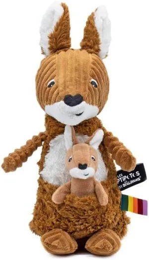 Ptipotos by Deglingos Kangaroo Mum & Baby Rust Plush Toy