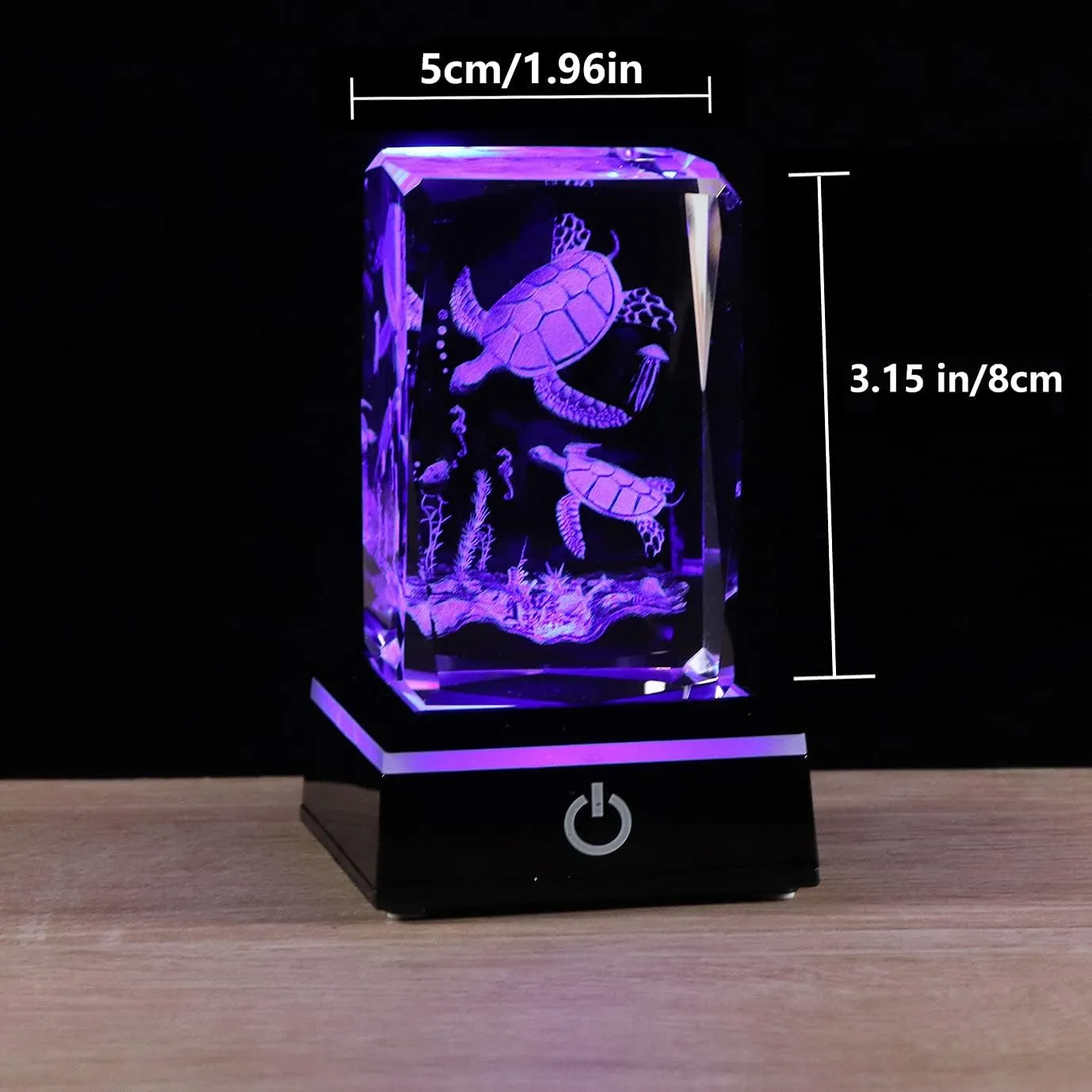 Qianwei 3D Crystals sea Turtle Decor Gifts for Women, Turtle Figurines Stuff Gifts for Turtle Lovers sea Turtle Statue Paperweight Birthday for Best Friend, Keepsake&Paperweight