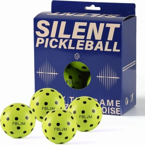 Quiet Pickleball Set for Indoor & Outdoor Fun | Durable, Lightweight, Noise-Reduced Balls | All-Weather Design | Bright Colors Skill Levels, Gifting & Training