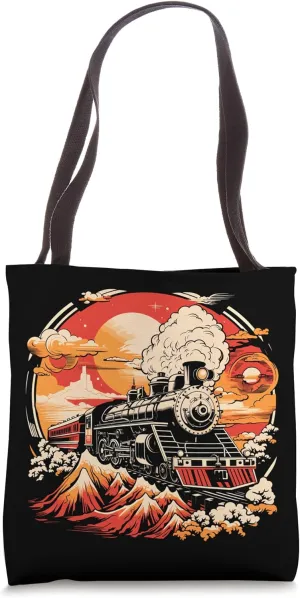 Railroad Artwork Railway Fan Tote Bag