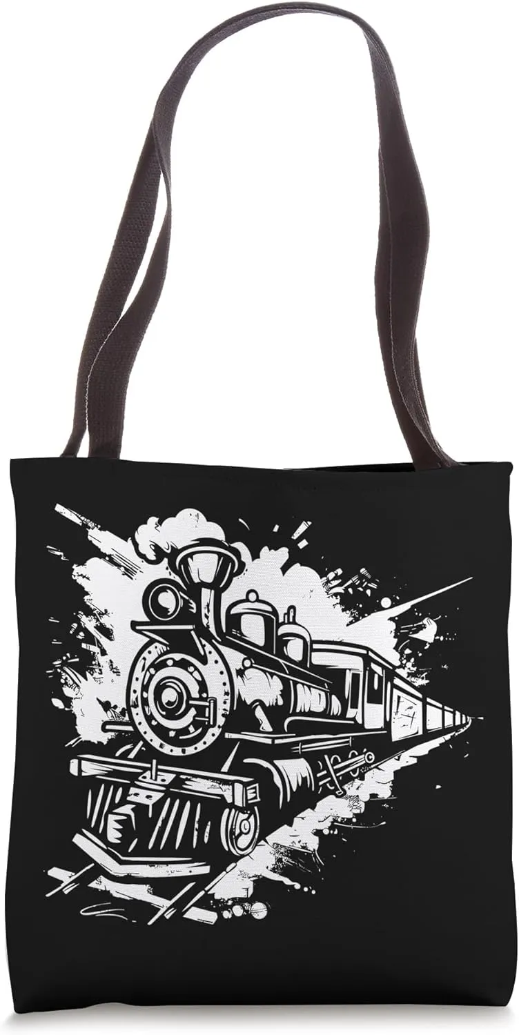 Railroad Color Splotch Railway Tote Bag