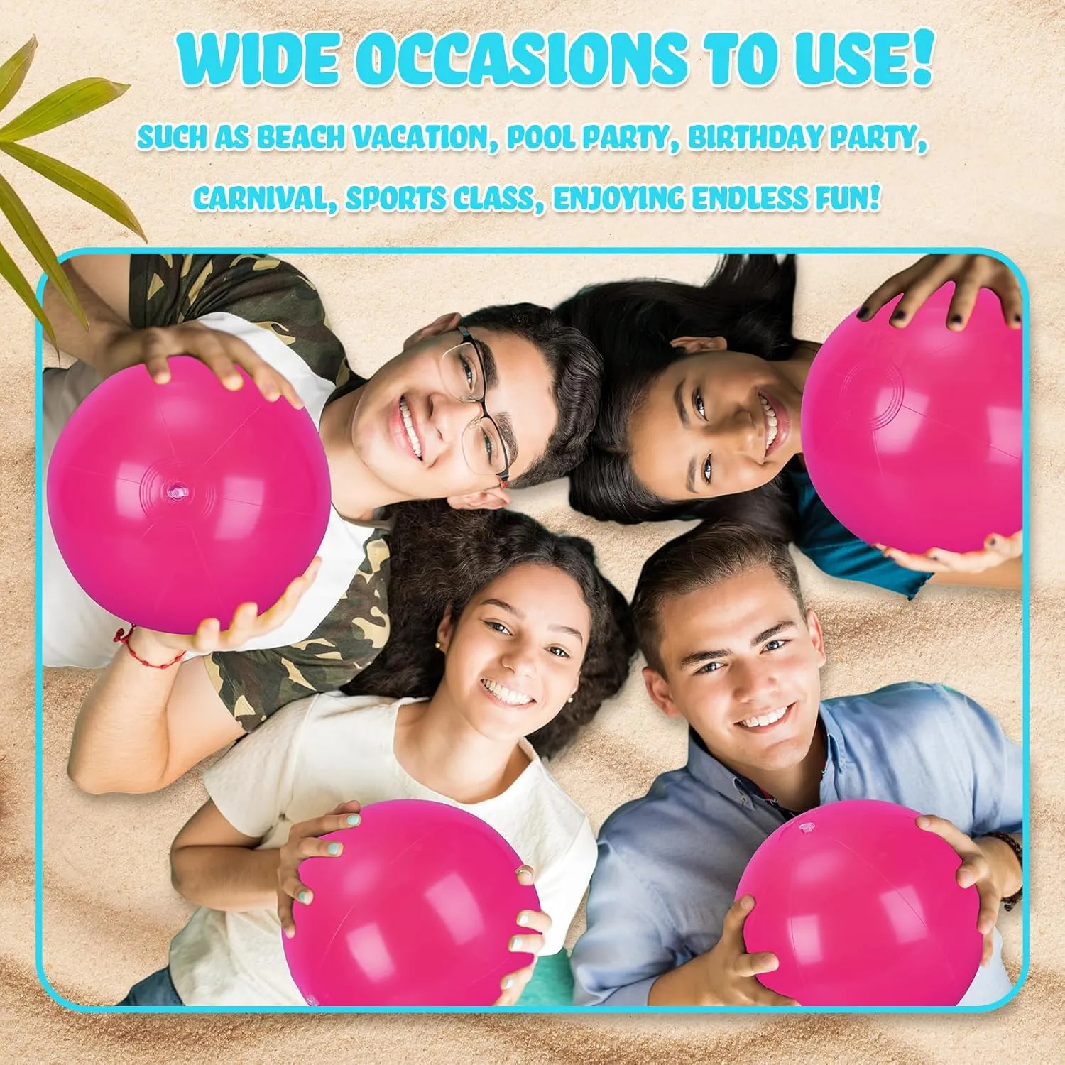 Raiten 12 Pcs Beach Ball Inflatable Beach Balls Large Inflatable Ball Floating Ball for Swimming Pool Party Favors Outdoor Activities Summer Birthday Party Supplies (Pink,12 Inch)