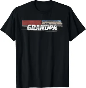 RC Model Train Shirt Grandpa Train Boxcar HO Scale T-Shirt