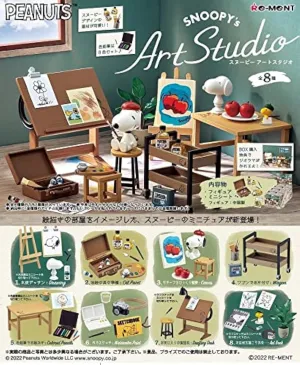 Re-ment Peanuts Snoopy Art Studio Box Product, 8 Types in Total, 8 Pieces