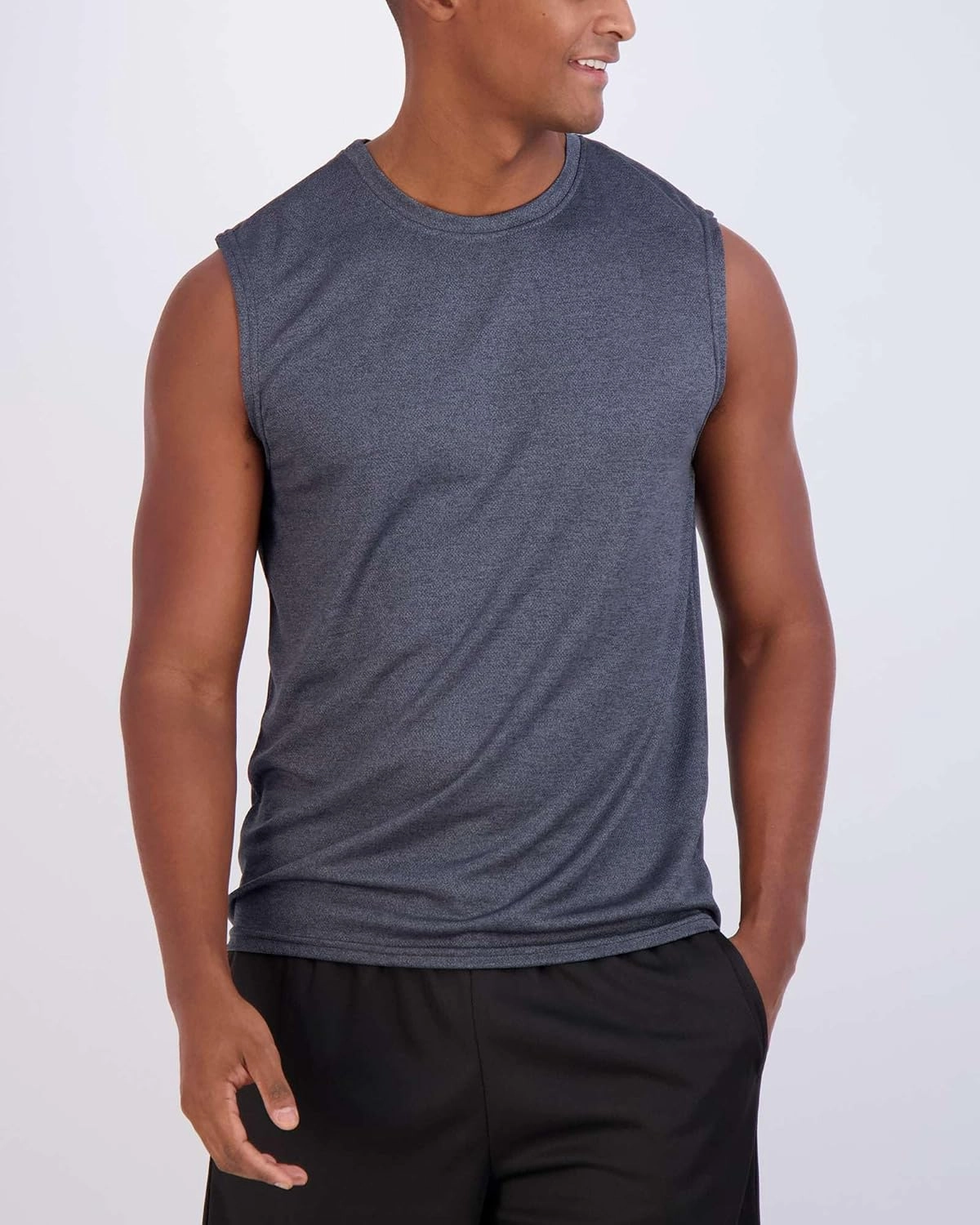 Real Essentials 5 Pack: Men's Mesh Active Athletic Tech Tank Top - Workout & Training Activewear (Available in Big & Tall)