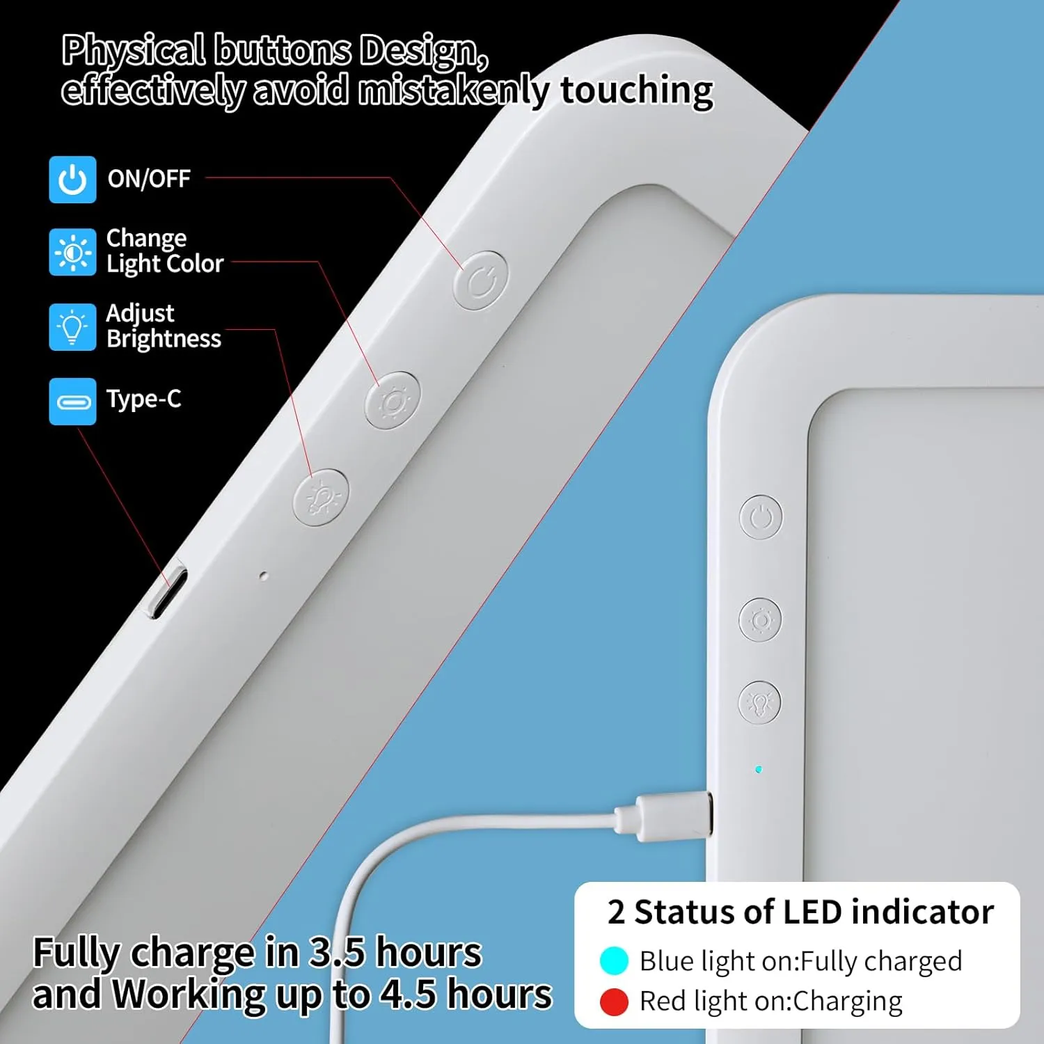 Rechargeable A3 LED Light Box for Tracing, elice Wireless Lightbox Drawing Light Table Light Pad Light Copy Board for Artists Sketching, Up to 6670 Lux Super Bright Lightpad for Cricut Weeding Vinyl