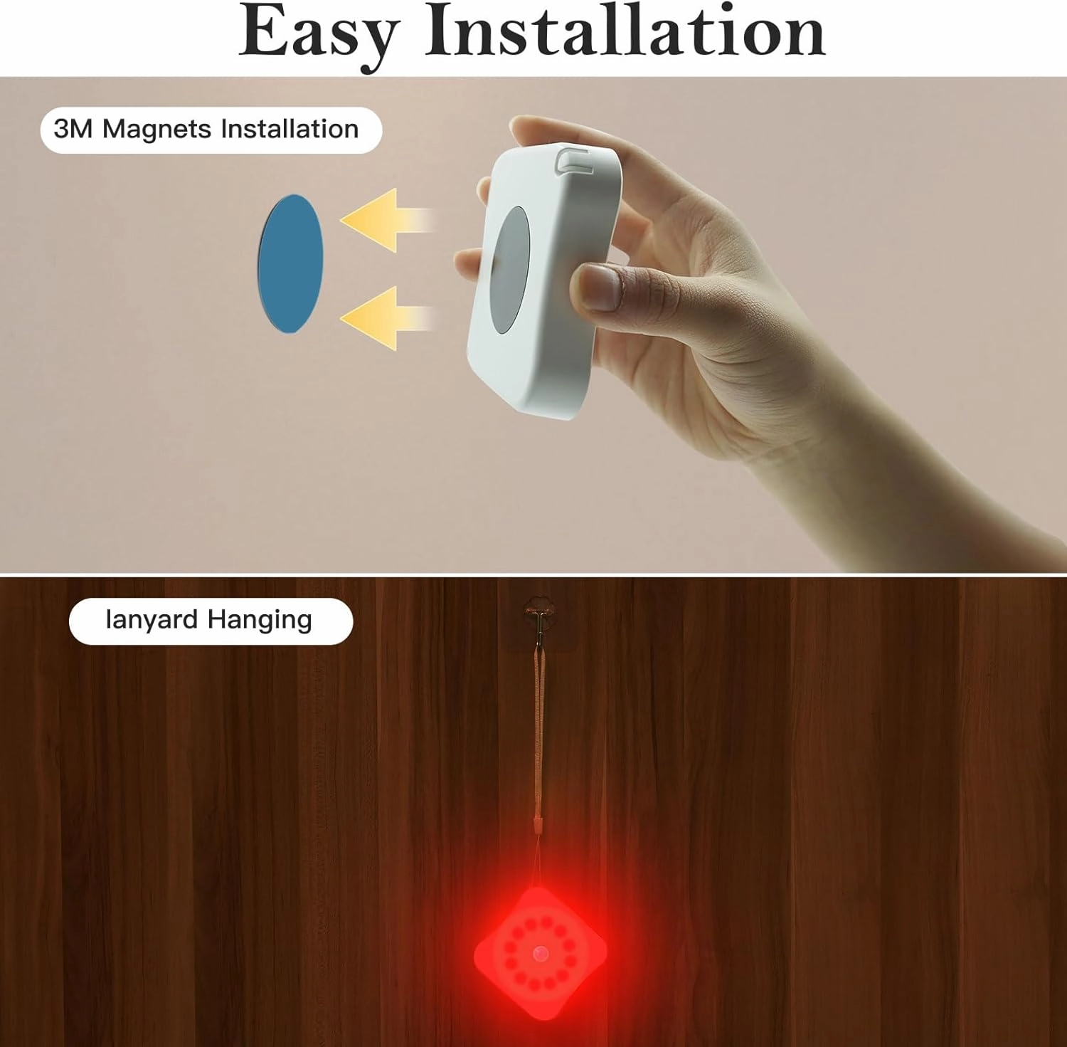 Red Motion Sensor Night Light Rechargeable Battery Operated Lights Magnetic Red Light Night Lights for Sleep Aid, Bathroom, Hallway, Stair, Bedroom, Kids Room, 4 Pack