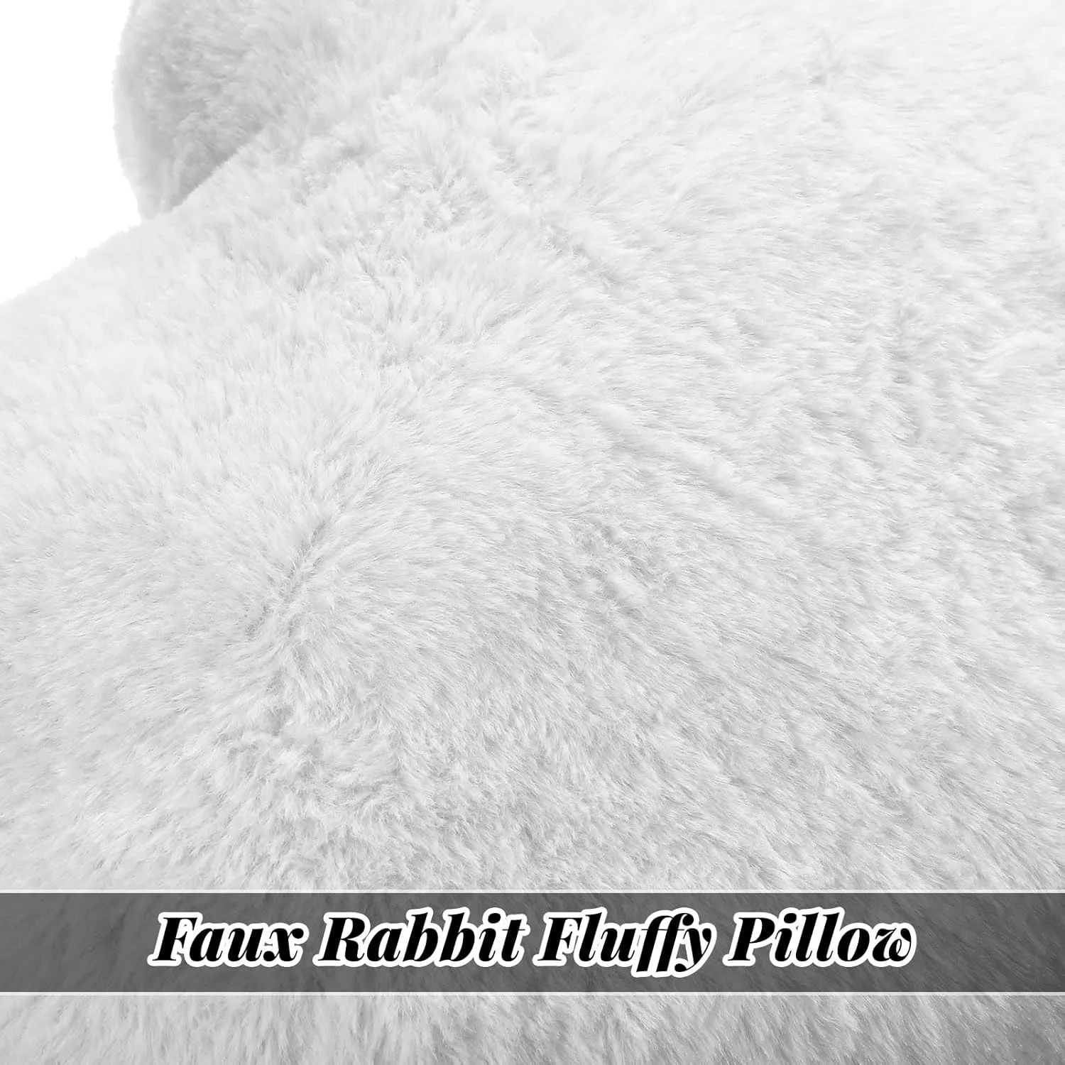 Remerry 4 Pcs Heart Shaped Cute Throw Pillows Faux Rabbit Fur Heart Pillow Fluffy Throw Cushion Decorative for Bedroom Bed Sofa Kid Girls Sleepover Part(White)