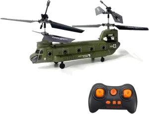 Remote Control Helicopter, S026H Military Transport RC Helicopter with Altitude Hold, One Key take Off/Landing, LED Light, Low Battery Reminder, Army Helicopter Aircraft Toys