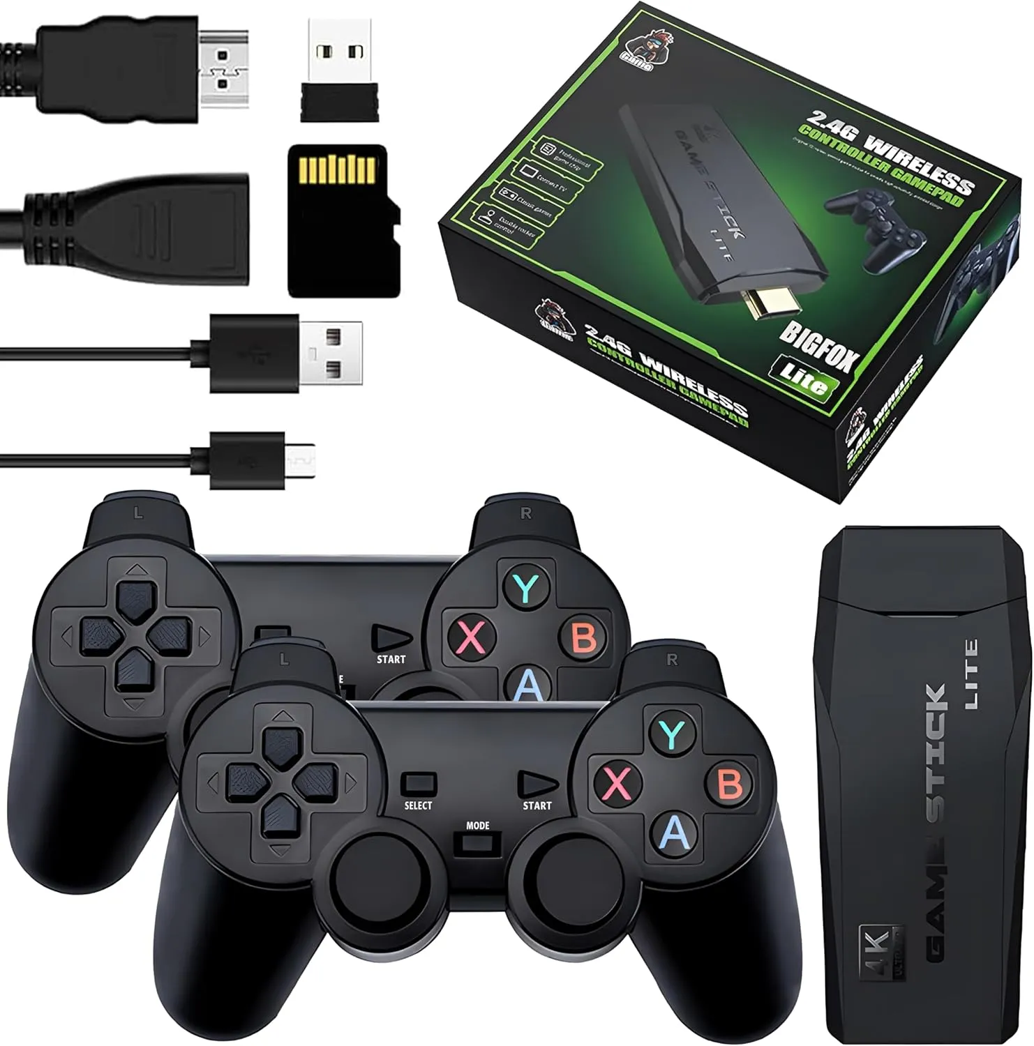 Retro Game Console - Retro Play Game Stick,Plug and Play Video Game Stick, 9 Classic Emulators,4K HDMI Output,Plug and Play Video Game Stick -XFVBD50