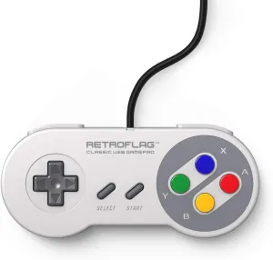 Retroflag Classic Wired USB Gaming Controller Support XINPUT, DINPUT Mode and Turbo Function Compatible with Raspberry Pi, Windows, Switch J Pad