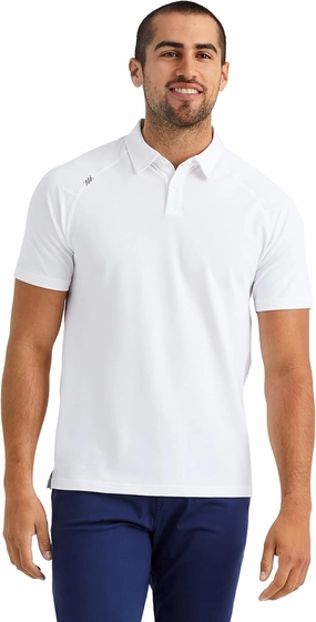 Rhone Delta Pique Mens Polo, Golf Shirts for Men, Anti Odor, Moisture Wicking Lightweight Polo Shirts