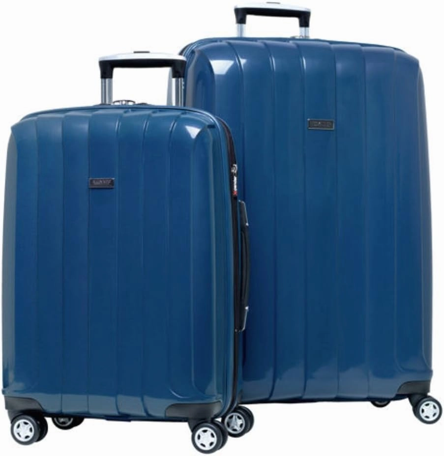 RICARDO BEVERLY HILLS LIGHTWEIGHT POLYCARBONATE EXPANDABLE SPINNER 2PC SET BLUE LUGGAGE