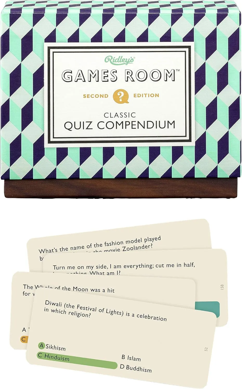 Ridley’s Classic Quiz Compendium – After Dinner Trivia Game for 2  Players – Includes 70 Unique Questions Cards – Fun Family Game – Makes a Great Gift