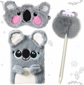 Roaring Good Time Koala for Girls Koala Pens Koala Dairy Notebook Notepad Bear Journal for Girls Koala Sleep Eyemask Cute Office Supplies