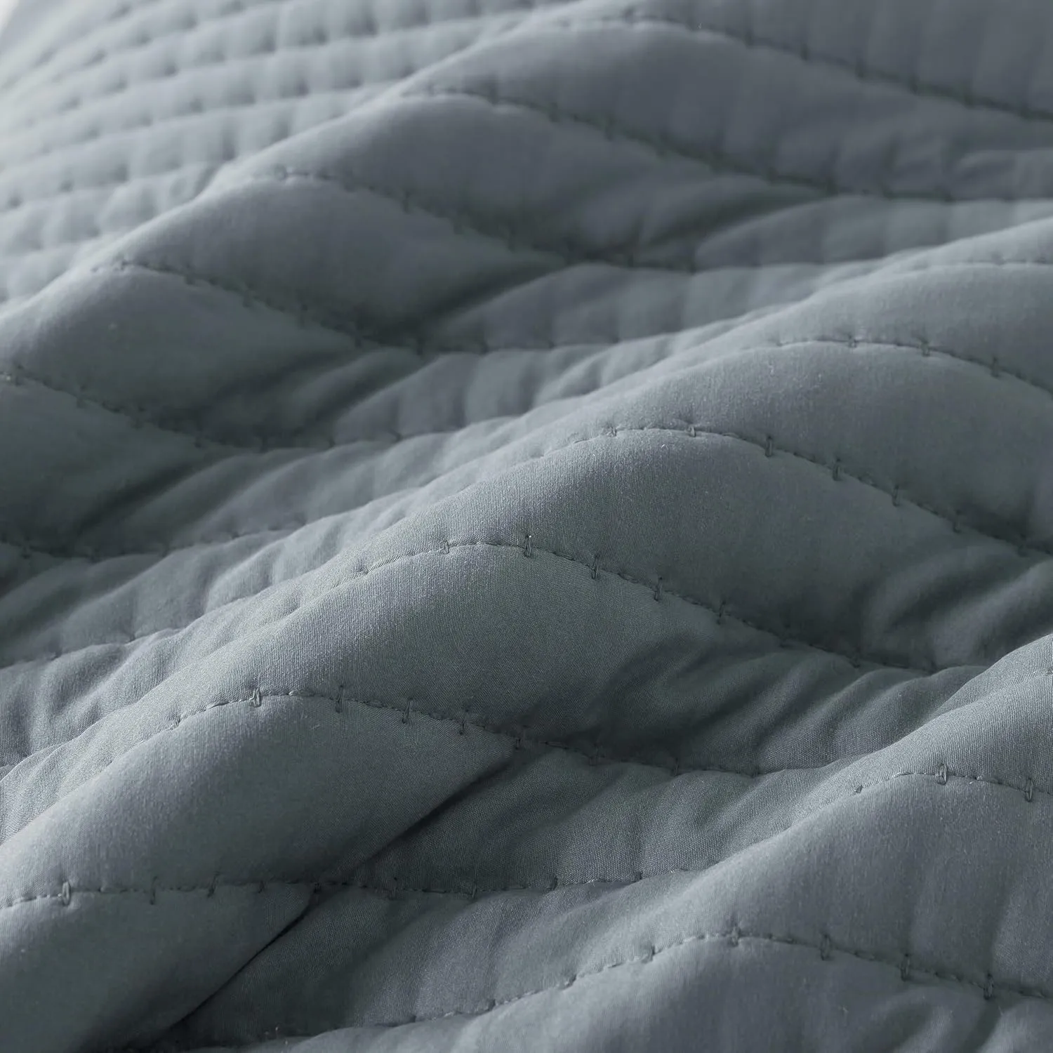 ROARINGWILD Blue Queen Size Quilt Bedding Sets with 2 Pillow Shams, Full Lightweight Soft Bedspread Coverlet, Quilted Blanket Thin Comforter Bed Cover for All Season, 3 Pieces, 90x90 inches