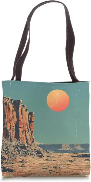 Rocky Outcrop View Landscape Vintage Graphic Tote Bag