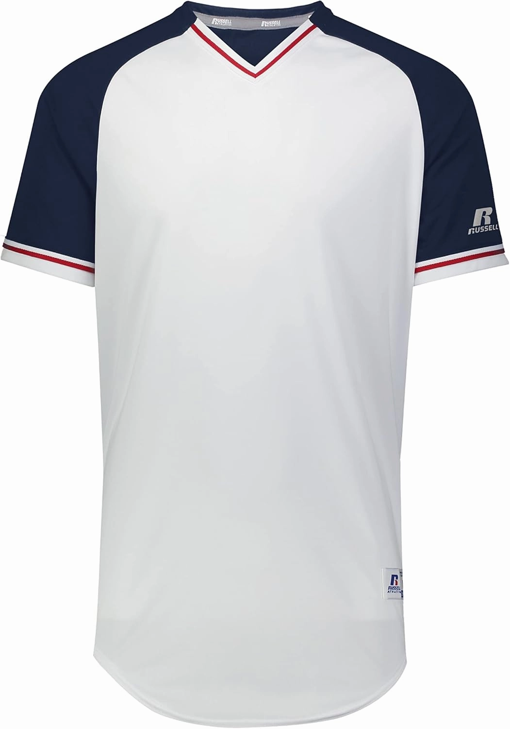Russell Athletic Classic V-Neck Jersey White/Navy/True Red S