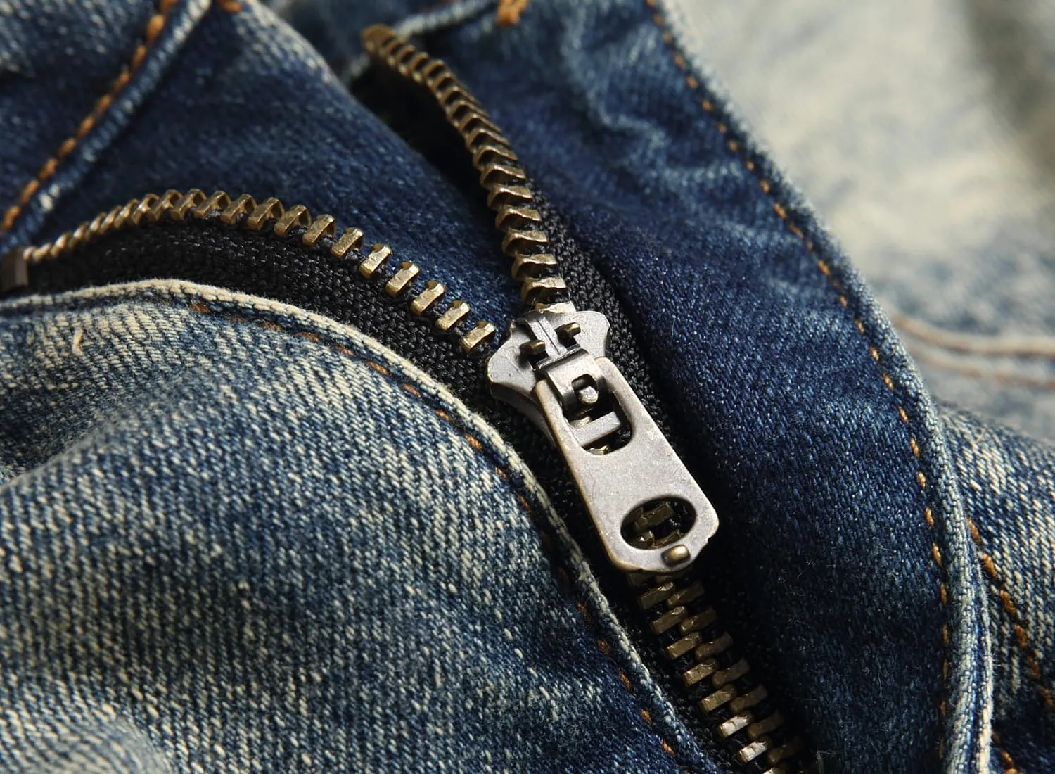 RXXKKK Men's Classic Zipper Biker Regular Fit Flex Jean
