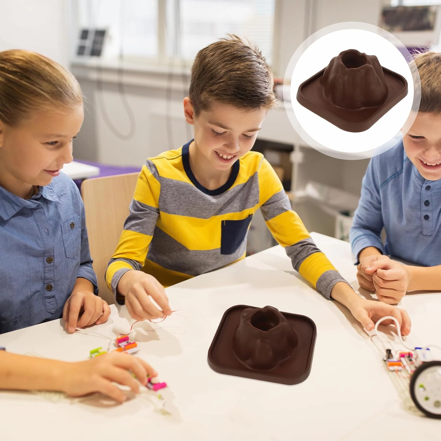 SAFIGLE 25 Pcs Volcano Science Kit - DIY Erupting Volcano Model for Kids, Educational Science Experiment, Perfect for Stem Learning Volcano Volcano Science Kit Volcano Toy Volcano Kits for Kids 4-6
