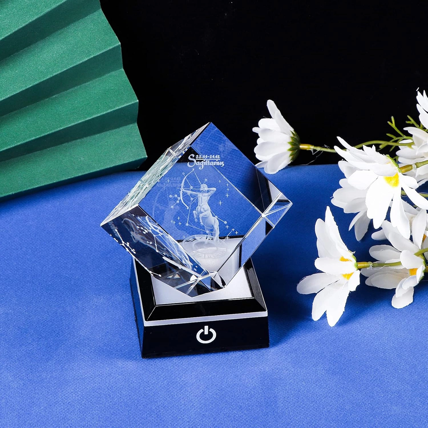Sagittarius Zodiac Astrology Gifts For Women Men, 3D Crystals Sagittarius Glass Figurine Decor Constellation Stuff: November December Birthday Gifts For Girlfriend Woman Wife Sign Symbolic