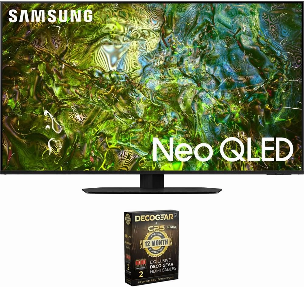 Samsung QN65QN90DA 65 Inch Neo QLED 4K Smart TV (2024) Bundle with 1 YR CPS Enhanced Protection Pack