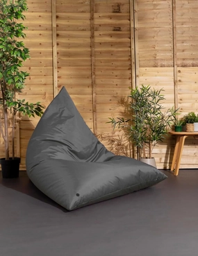 SATTVA 5ft Triangle Bean Bag for Adults - Big Bean Bag Covers Only (No Filling), Love Sack Bean Bag Oversized, All Weather Water Resistant Ultra Soft Zipper, for Dorm & Family Room (Grey)