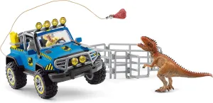 Schleich Dinosaur Toy Truck with Dino Outpost & Giganotosaurus 36- Piece Playset for Kids Ages 4 