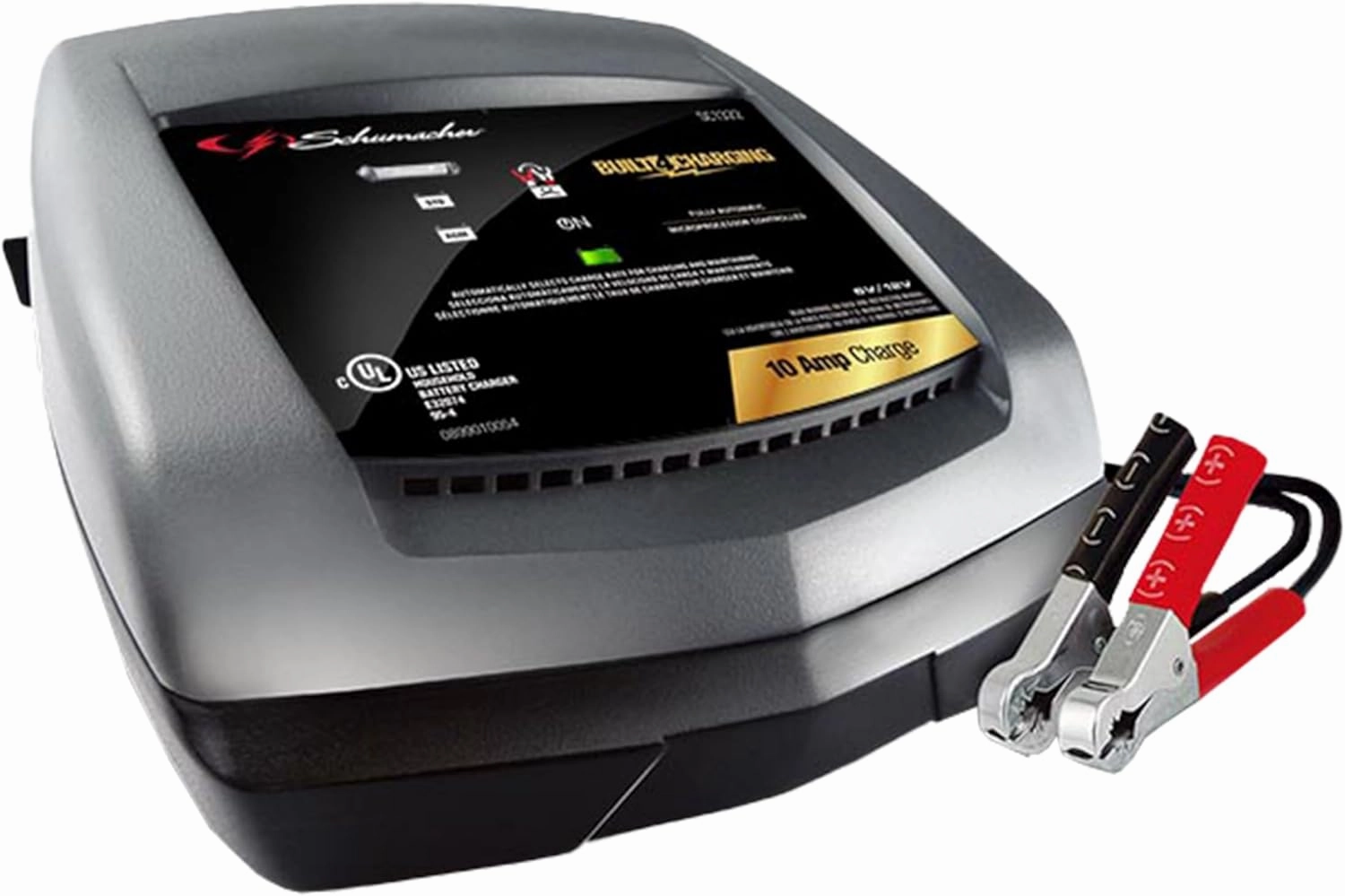 Schumacher Electric Battery Charger and Maintainer, SC1322, 3-in-1, Fully Automatic, 10 Amps, 6 Volt, 12 Volt, for Car, SUV, Truck, and Marine Batteries