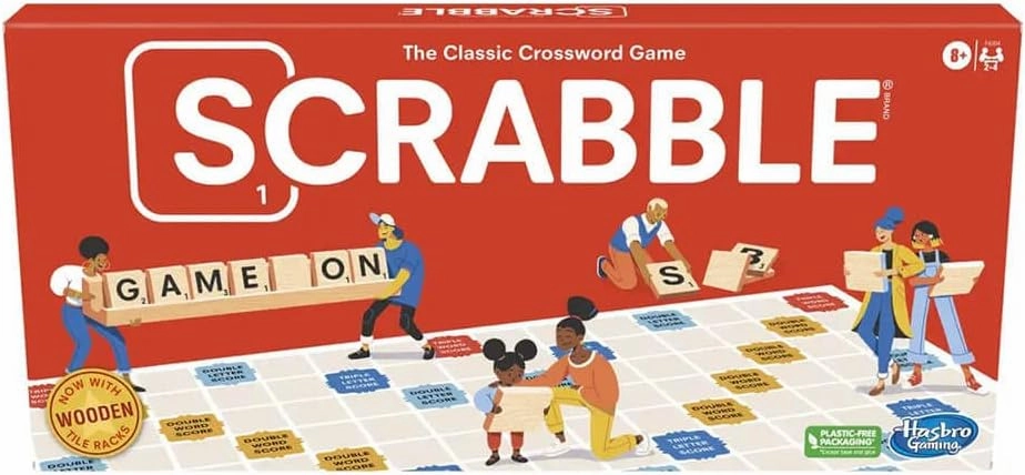 Scrabble Board Game, Classic Word Game for Kids Ages 8 and Up, Fun Family Game for 2-4 Players, The Classic Crossword Game