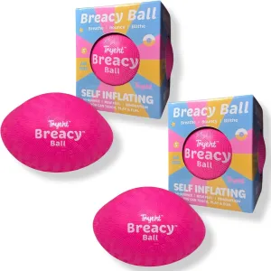 Self Inflating Playground Ball 5″, Neon Pink Breacy Ball, Self Inflating Bouncy Ball, Never Need Pump for Kickball, Playground, Handball, Square and School