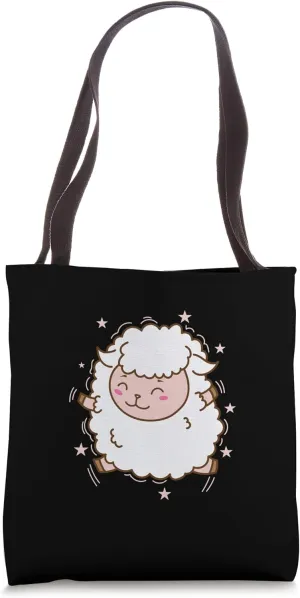 Sheep in japanese Kawaii Style Animal Tote Bag