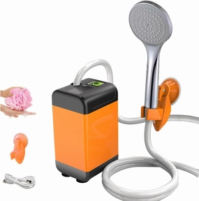 Shower Head Outdoor Camping Shower Pump with ligent Digital Display Electric Portable Camping Shower