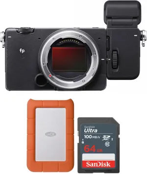 Sigma fp L Digital Camera with Electronic Viewfinder EVF-11 Bundle with External Hard Drive and Memory Card (3 Items)