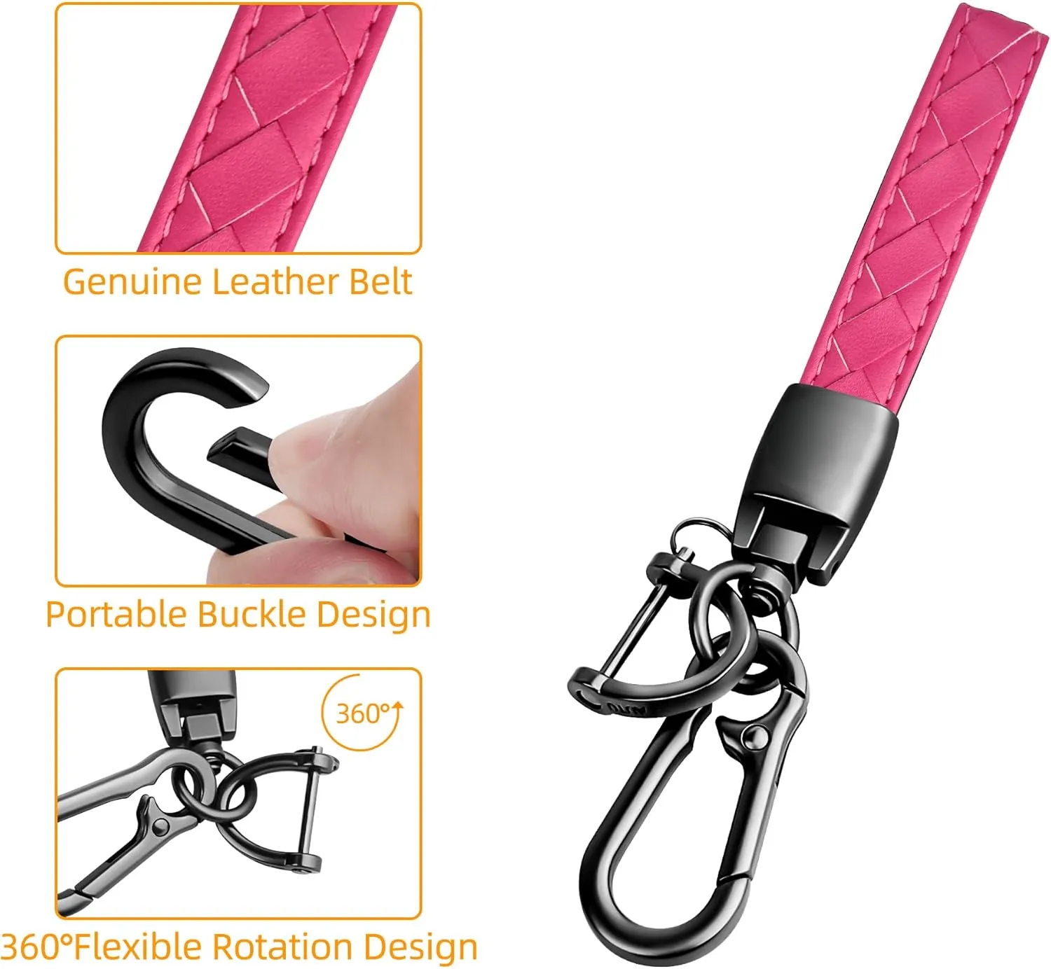 Sindeda for Mazda Key Fob Cover with Keychain Key Case Key Shell 360 Degree Full Protection Compatible with 2019-2024 Mazda 3, Mazda 3 Hatchback, 2020-2024 Mazda CX-5, CX-30, CX-9 Pink